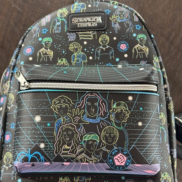 Funko Stranger Things Arcade Mini Backpack Blacklight Exclusive 2022 - Picture 2 of 10